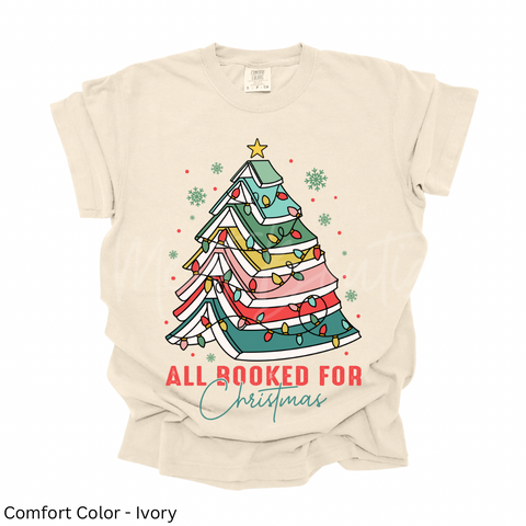 All Booked For Christmas Tee